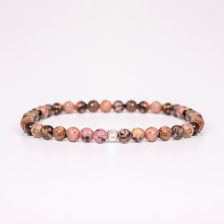 Rhodonite Gemstone Bracelet 4mm - Djuna Studios