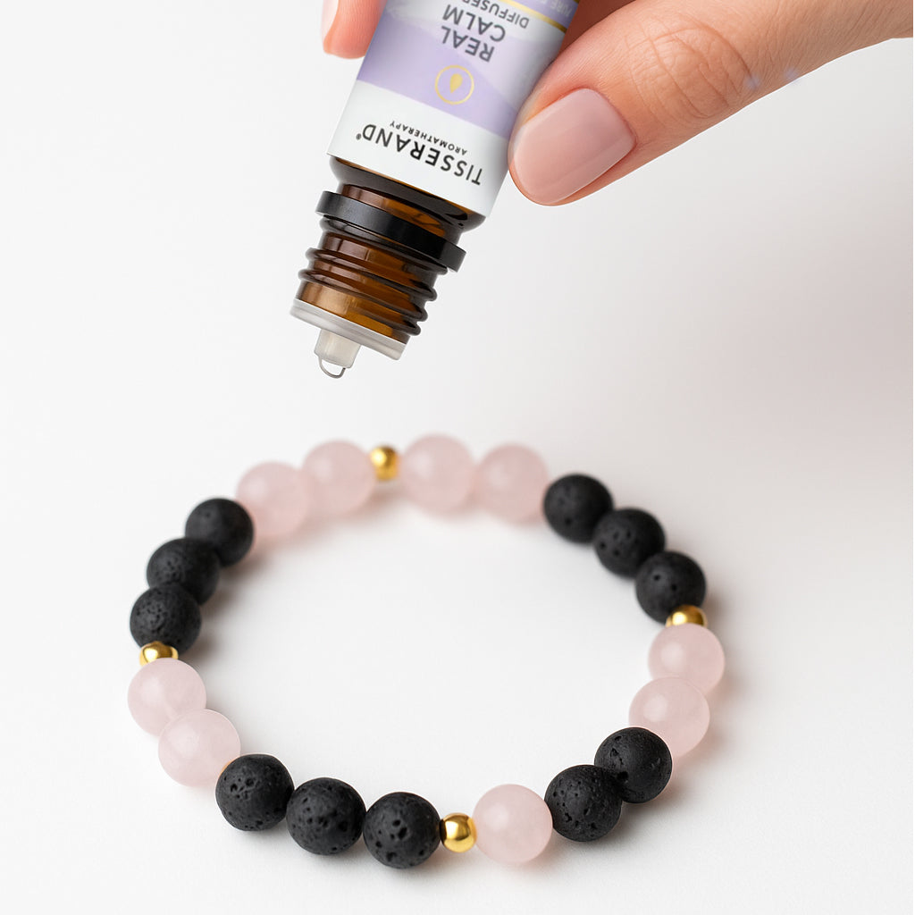 Rose Quartz Aromatherapy Bracelet – Diffuser for Calm