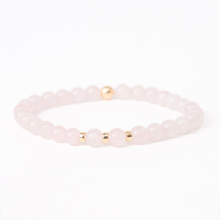 Rose Quartz Gemstone Bracelet - 6mm - Djuna Studios