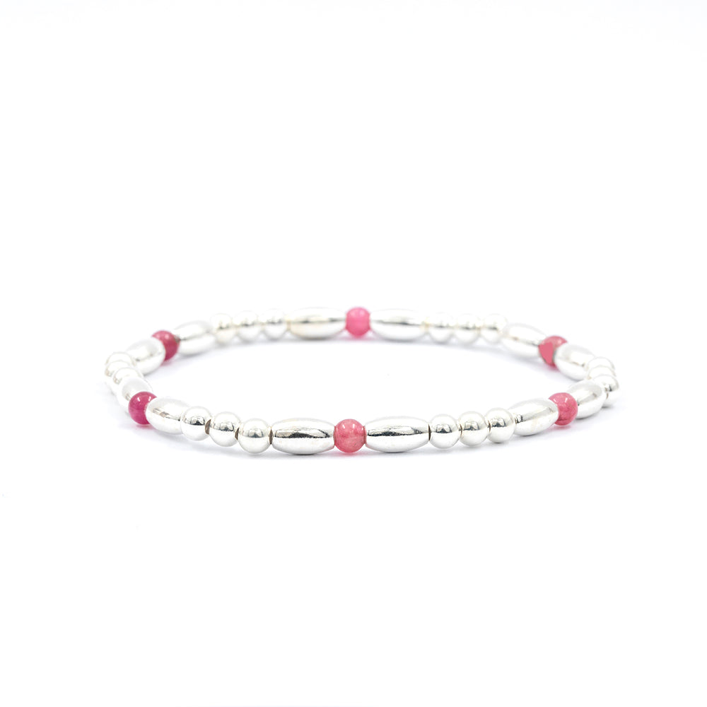 Silver 4mm Gemstone Bracelet