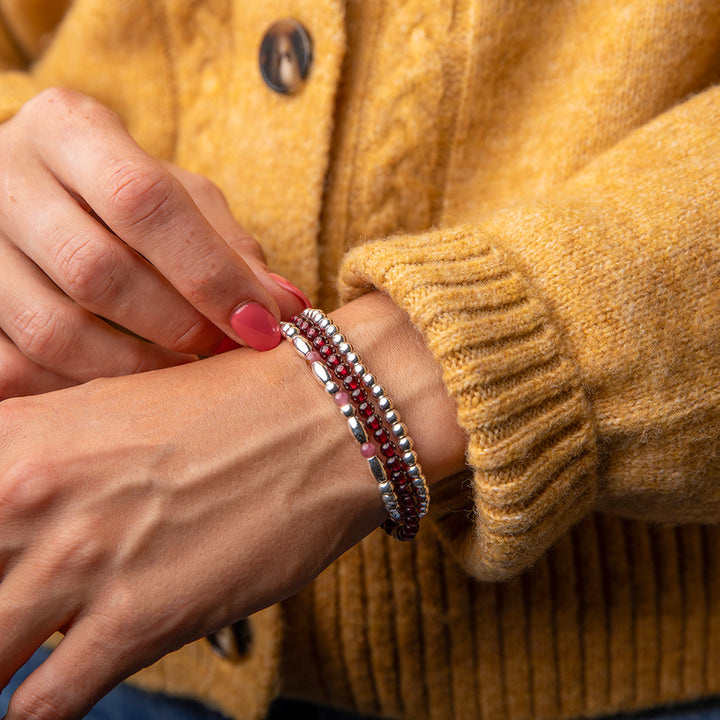 Silver 4mm Gemstone Bracelet