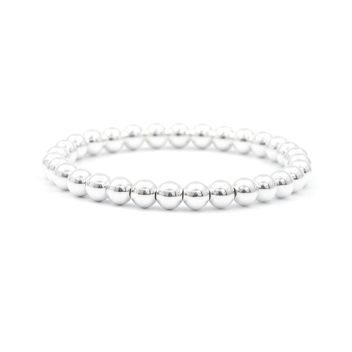 Silver 6mm Bead Bracelet