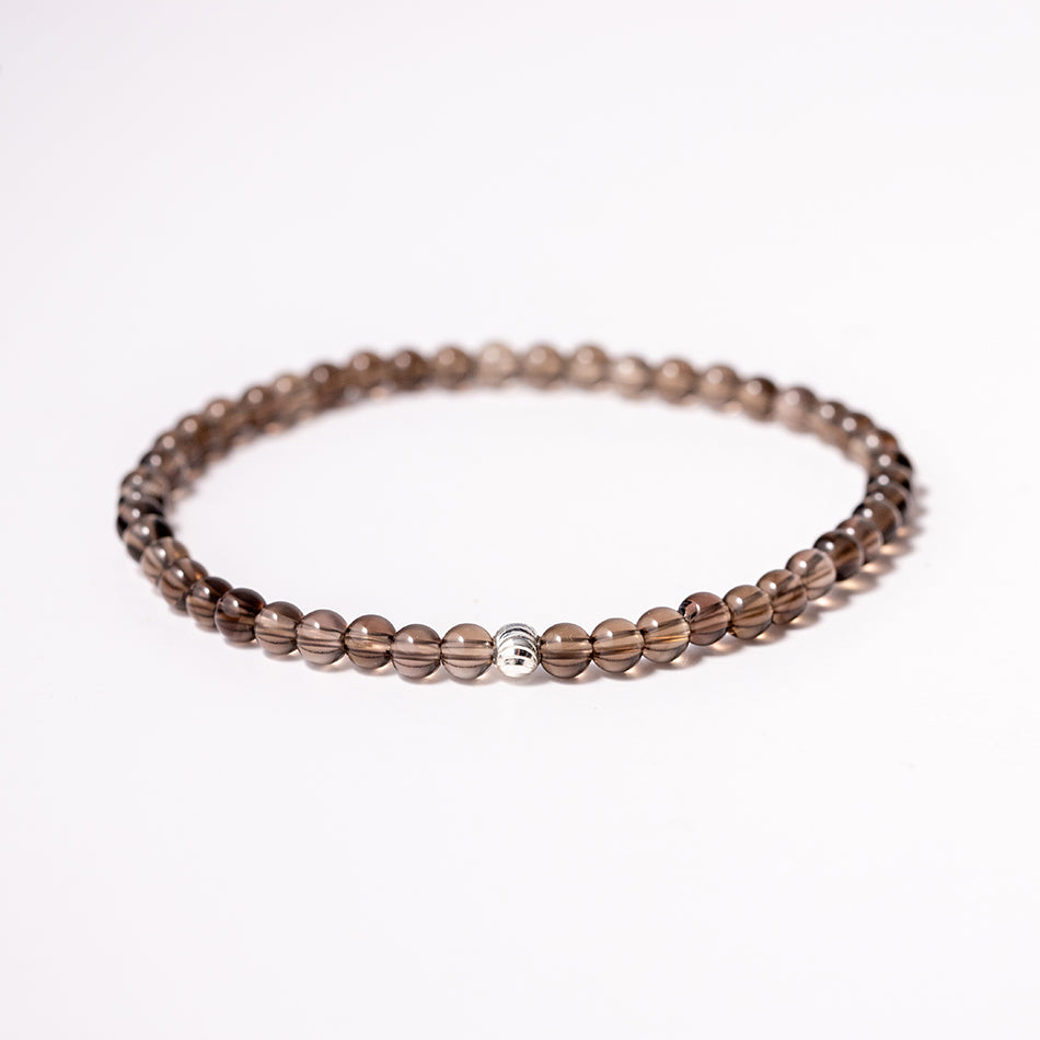 Smoky Quartz Gemstone Bracelet 4mm - Djuna Studios