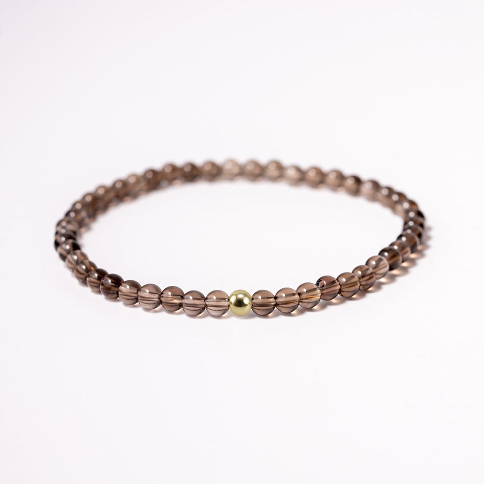 Smoky Quartz Gemstone Bracelet 4mm - Djuna Studios