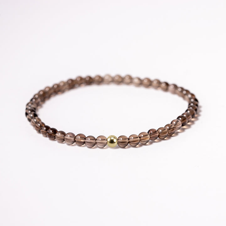 Smoky Quartz Gemstone Bracelet 4mm - Djuna Studios