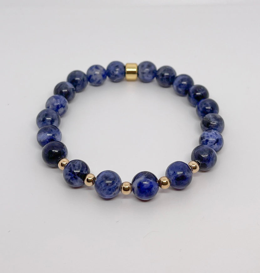 Sodalite Gemstone Bracelet 8mm - Djuna Studios