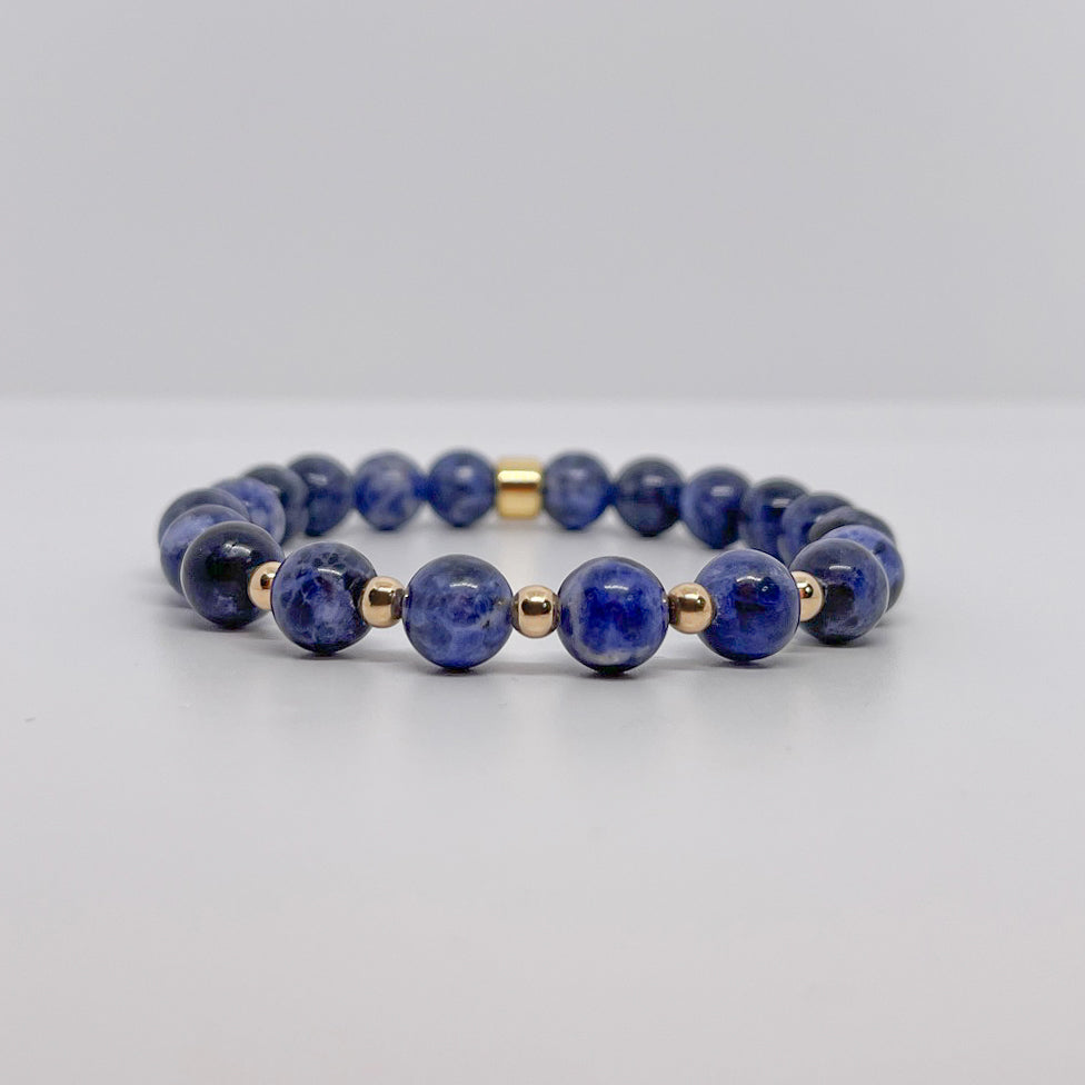 Sodalite Gemstone Bracelet 8mm - Djuna Studios