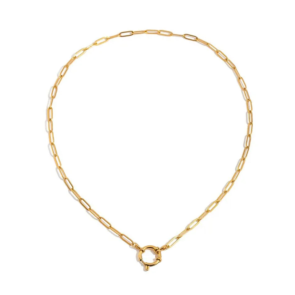 Paperclip Spring Loaded Clasp Chain