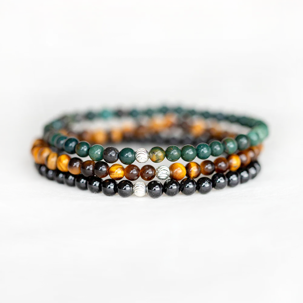 Protection Bracelet Set with Black Tourmaline - Djuna Studios