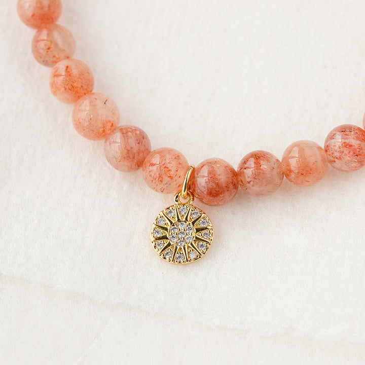 Sunstone Bracelet with Celestial Charm - Djuna Studios