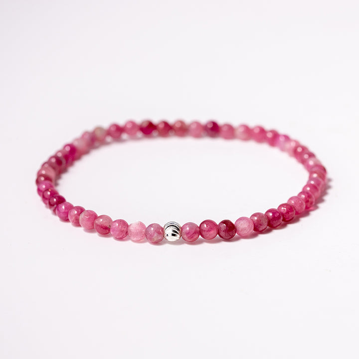 Pink Tourmaline Gemstone Bracelet 4mm - Djuna Studios