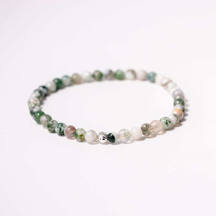 Tree Agate Gemstone Bracelet 4mm - Djuna Studios