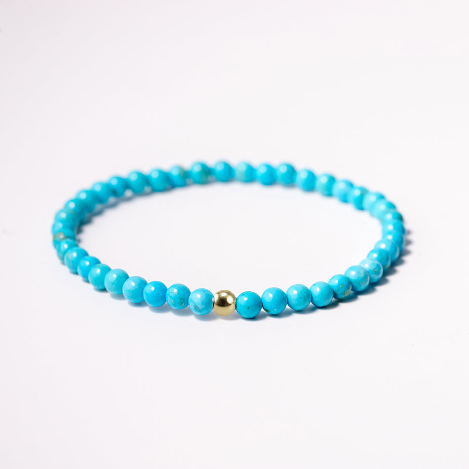 Turquoise Gemstone Bracelet 4mm - Djuna Studios