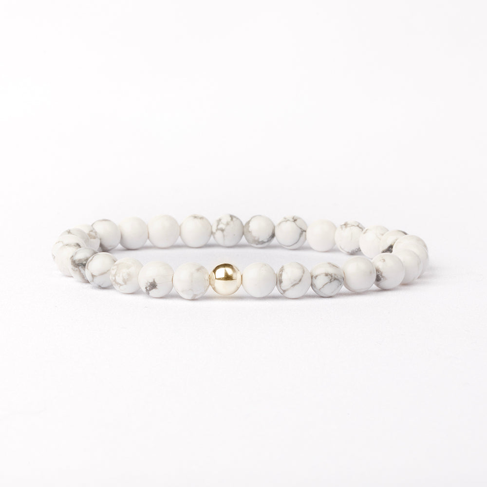 White Howlite Essential Bracelet 6mm - Djuna Studios