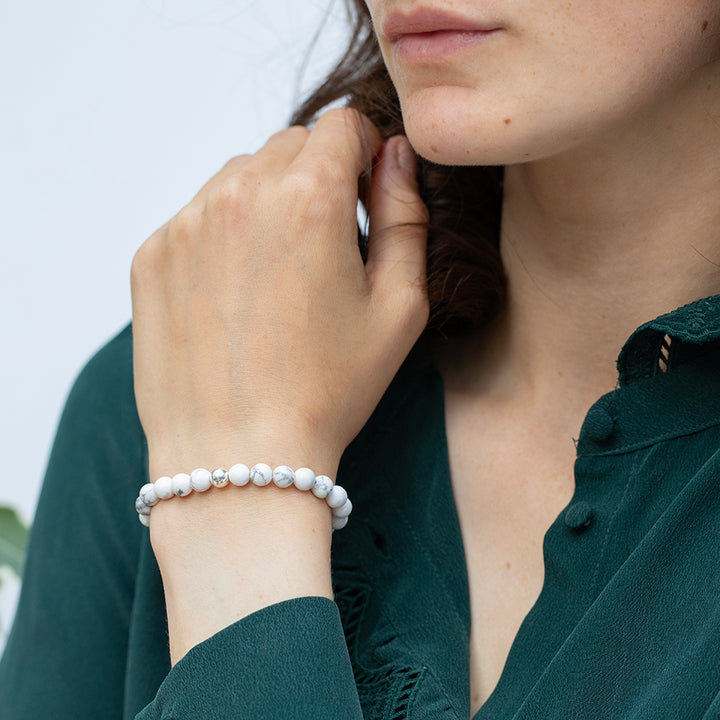 White Howlite Essential Bracelet 6mm - Djuna Studios