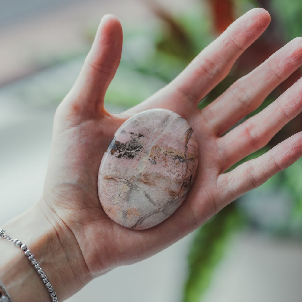 Rhodonite Palm Stone - Djuna Studios