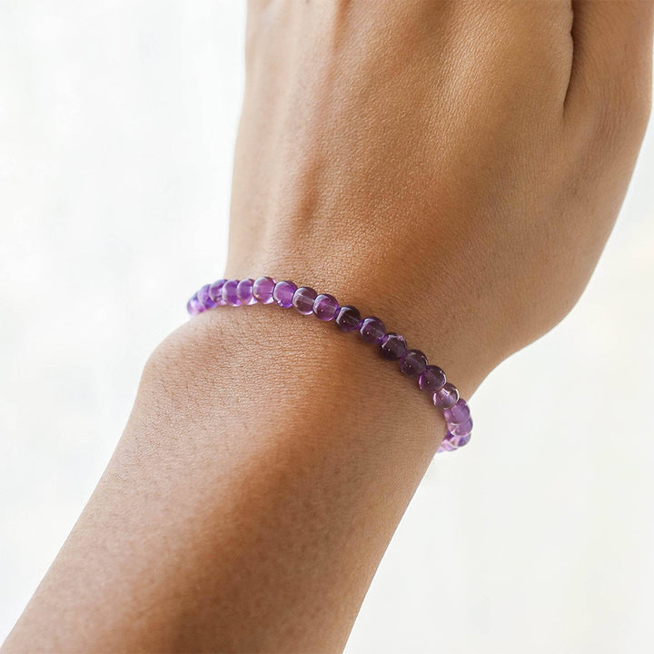Amethyst Gemstone Bracelet 4mm - Djuna Studios