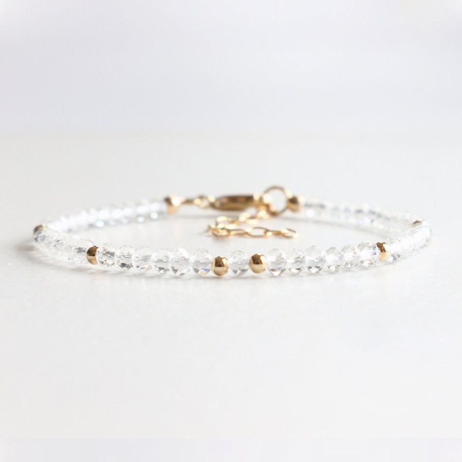 Clear Crystal Dainty Bracelet - Djuna Studios