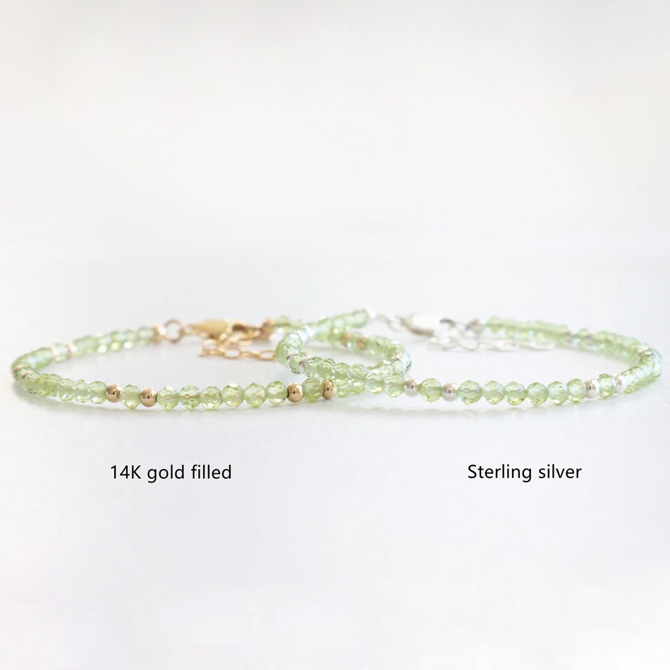 Peridot Dainty Bracelet - Djuna Studios