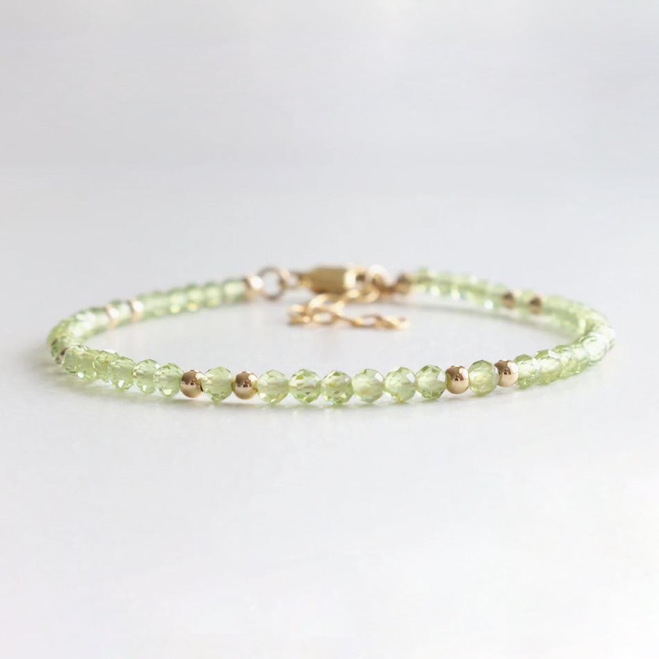 Peridot Dainty Bracelet - Djuna Studios