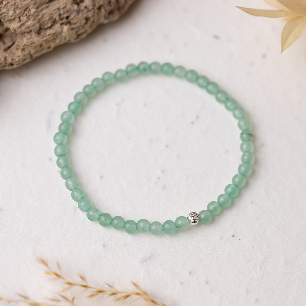 Aventurine Gemstone Bracelet 4mm - Djuna Studios