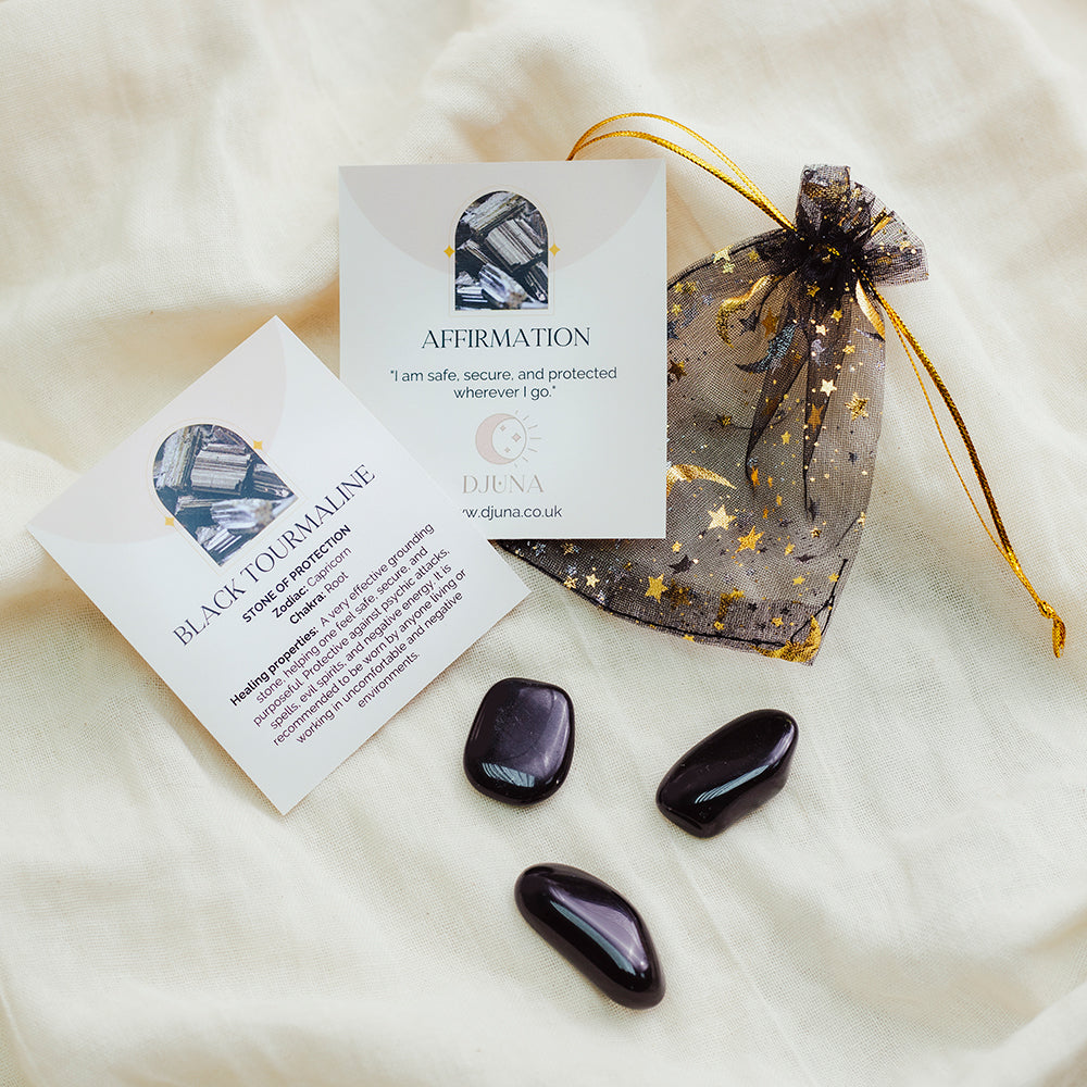 Black Tourmaline Tumblestones - Djuna Studios