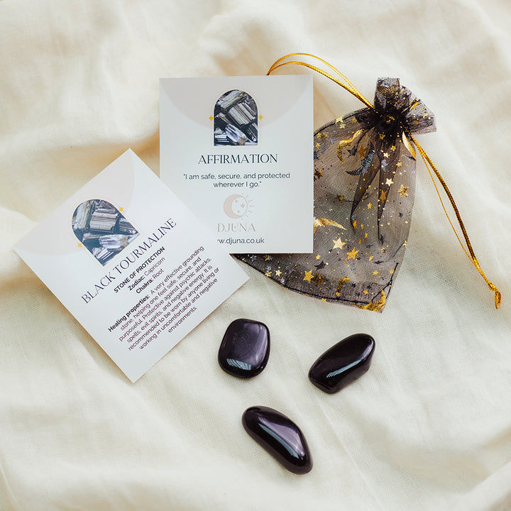 Black Tourmaline Tumblestones - Djuna Studios