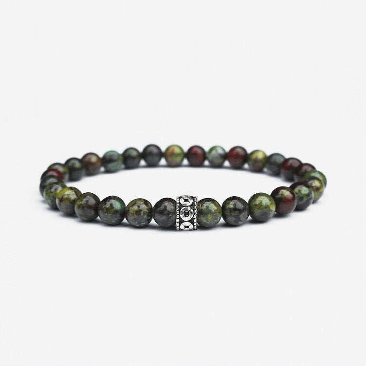 Men's Bloodstone Gemstone Bracelet 6mm - Djuna Studios