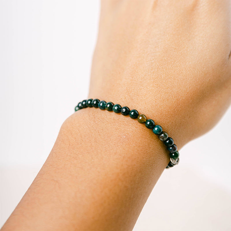 Bloodstone Gemstone Bracelet 4mm - Djuna Studios