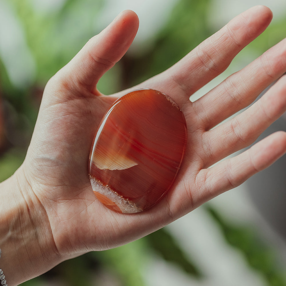Carnelian Palm Stone - Djuna Studios
