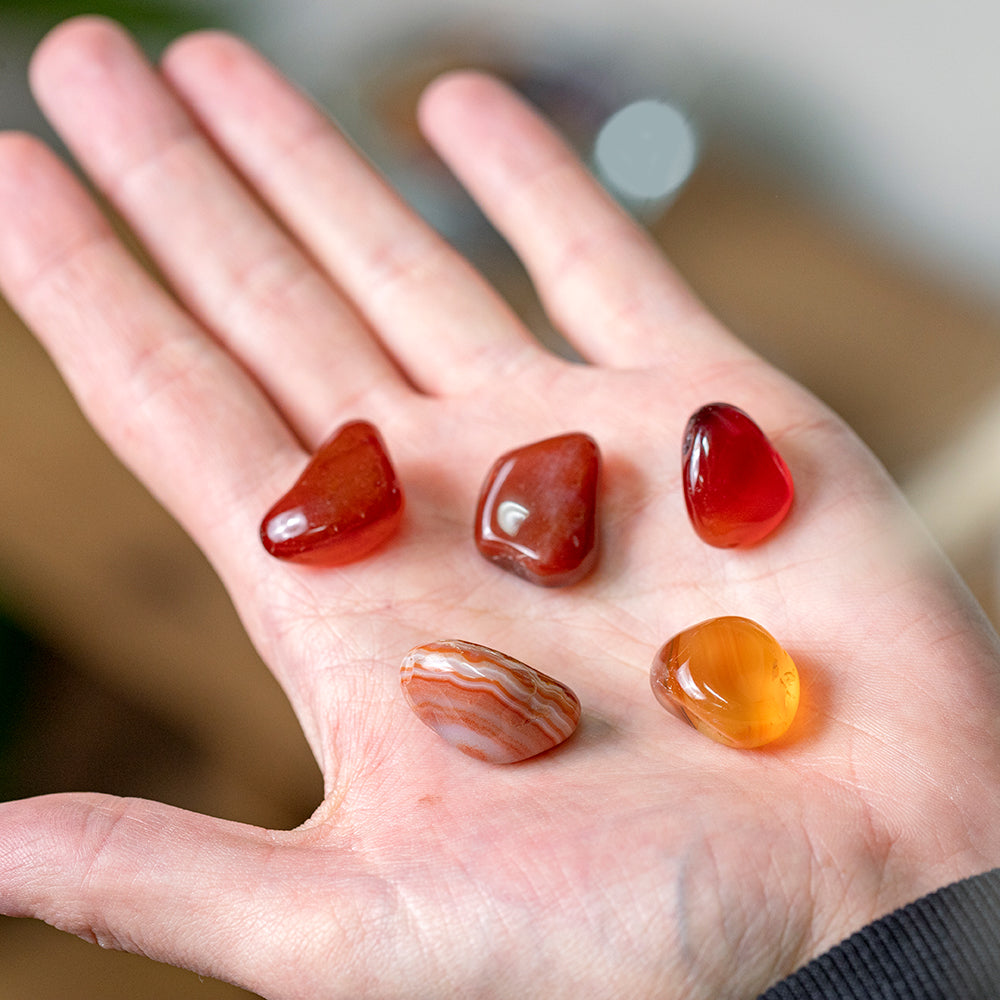Carnelian Tumblestones - Djuna Studios