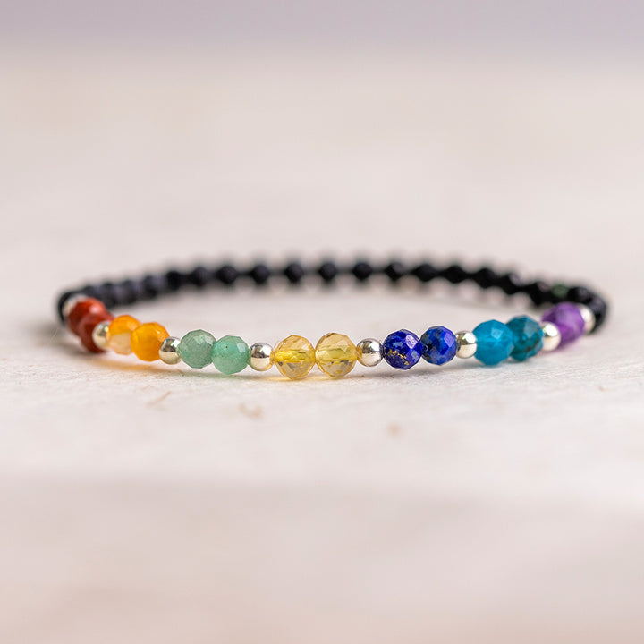 Seven Chakra Bracelet Dainty - 4mm - Djuna Studios