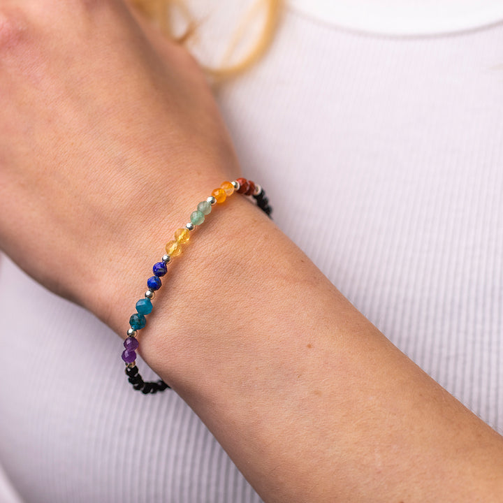 Seven Chakra Bracelet Dainty - 4mm - Djuna Studios