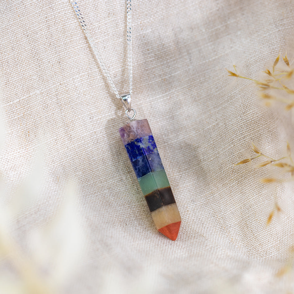 Chakra Sterling Silver Point Pendant - Djuna Studios