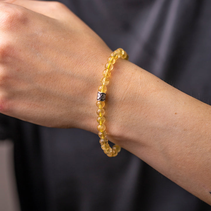 Citrine Gemstone Bracelet 6mm - Djuna Studios
