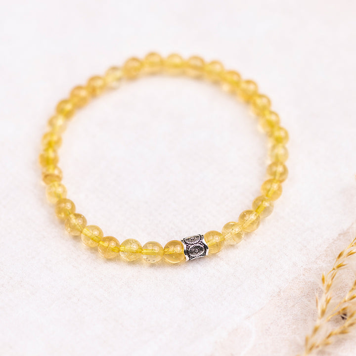 Citrine Gemstone Bracelet 6mm - Djuna Studios