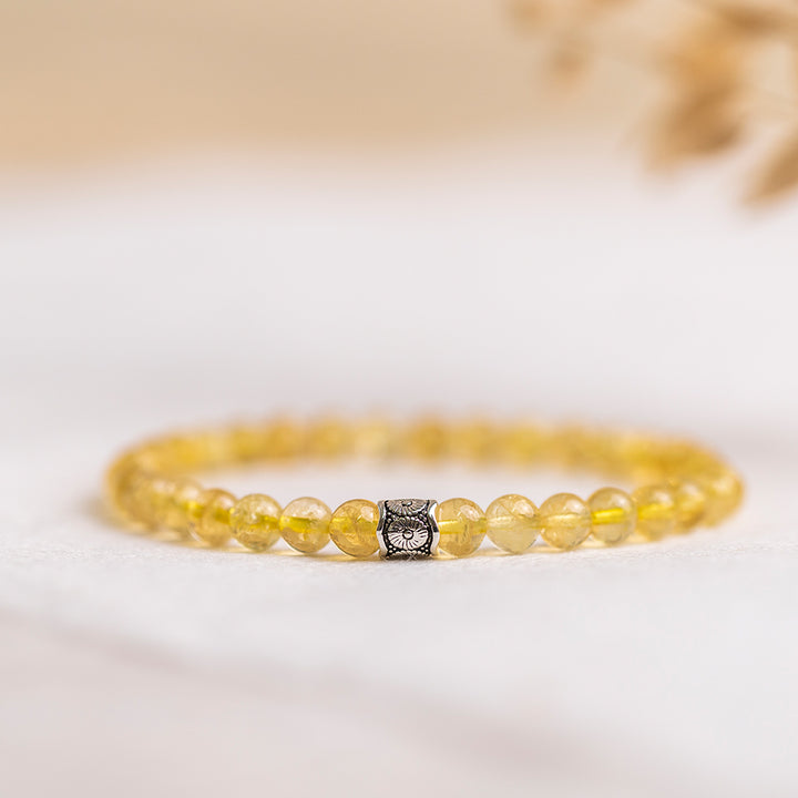 Citrine Gemstone Bracelet 6mm - Djuna Studios