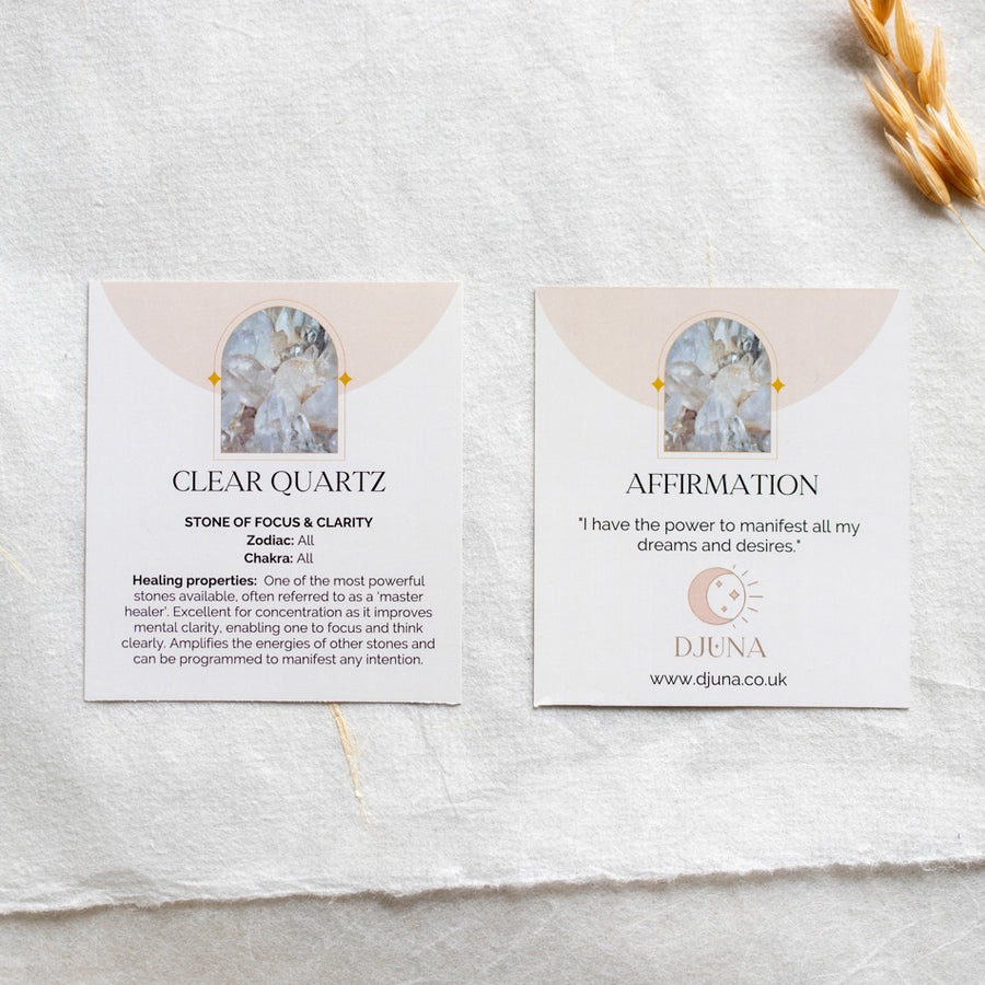Clear Quartz Merkabah Star Necklace for Positivity - Djuna Studios