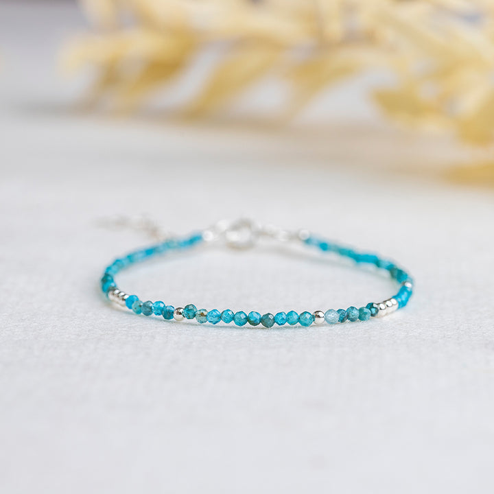 Blue Apatite Bracelet - Dainty - Djuna Studios