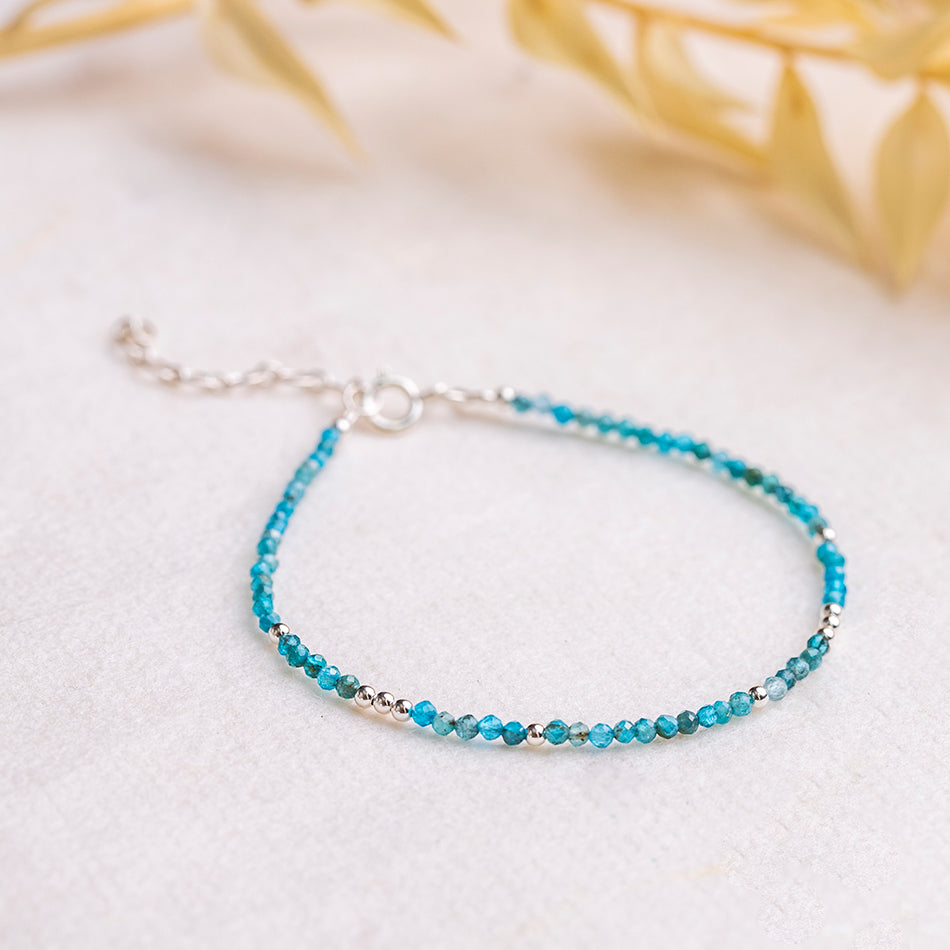 Blue Apatite Bracelet - Dainty - Djuna Studios