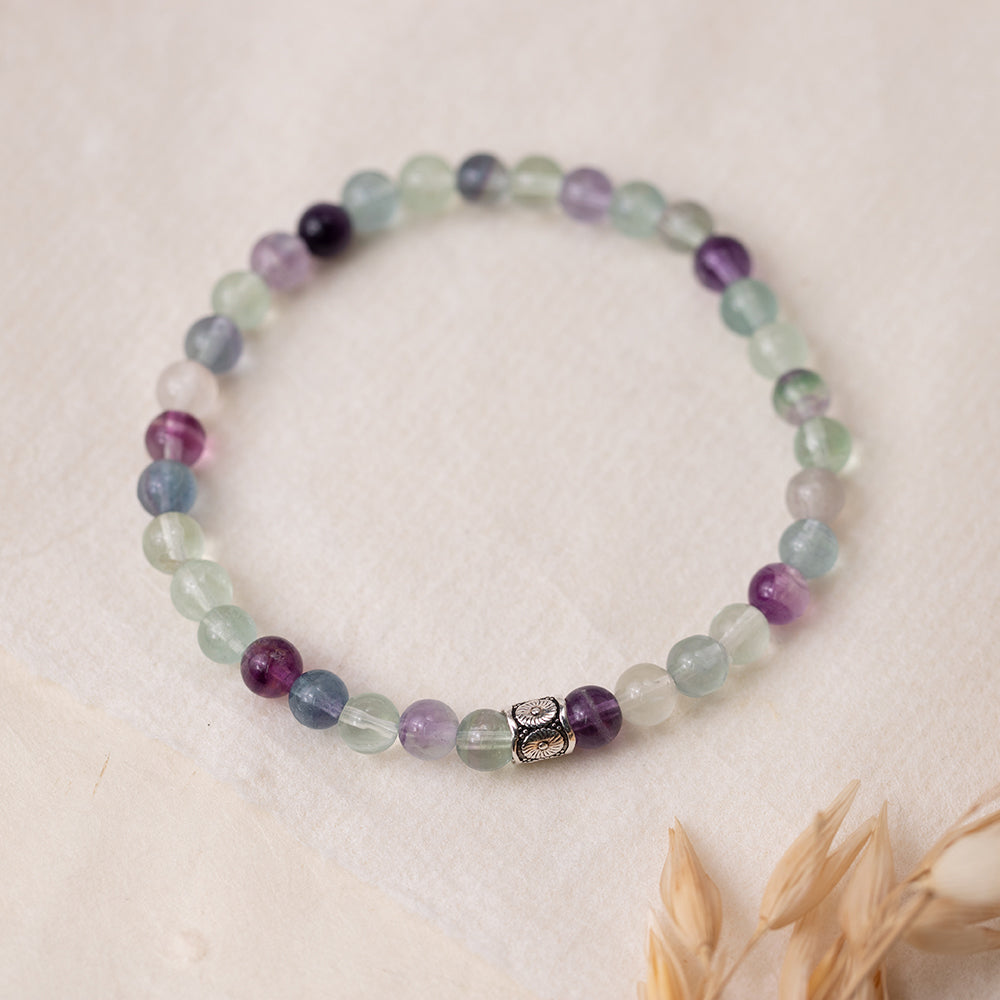 Fluorite Gemstone Bracelet 6mm - Djuna Studios