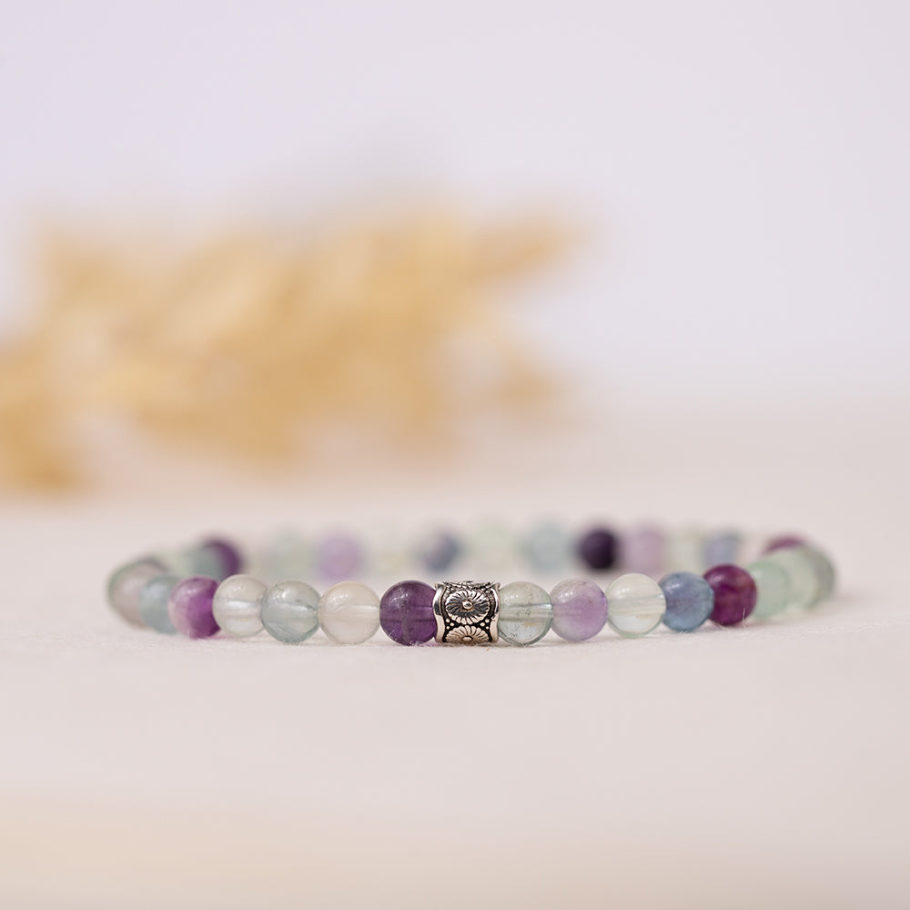 Fluorite Gemstone Bracelet 6mm - Djuna Studios