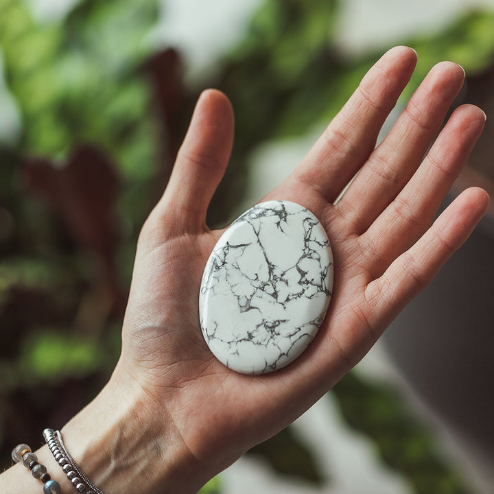 Howlite Palm Stone - Djuna Studios