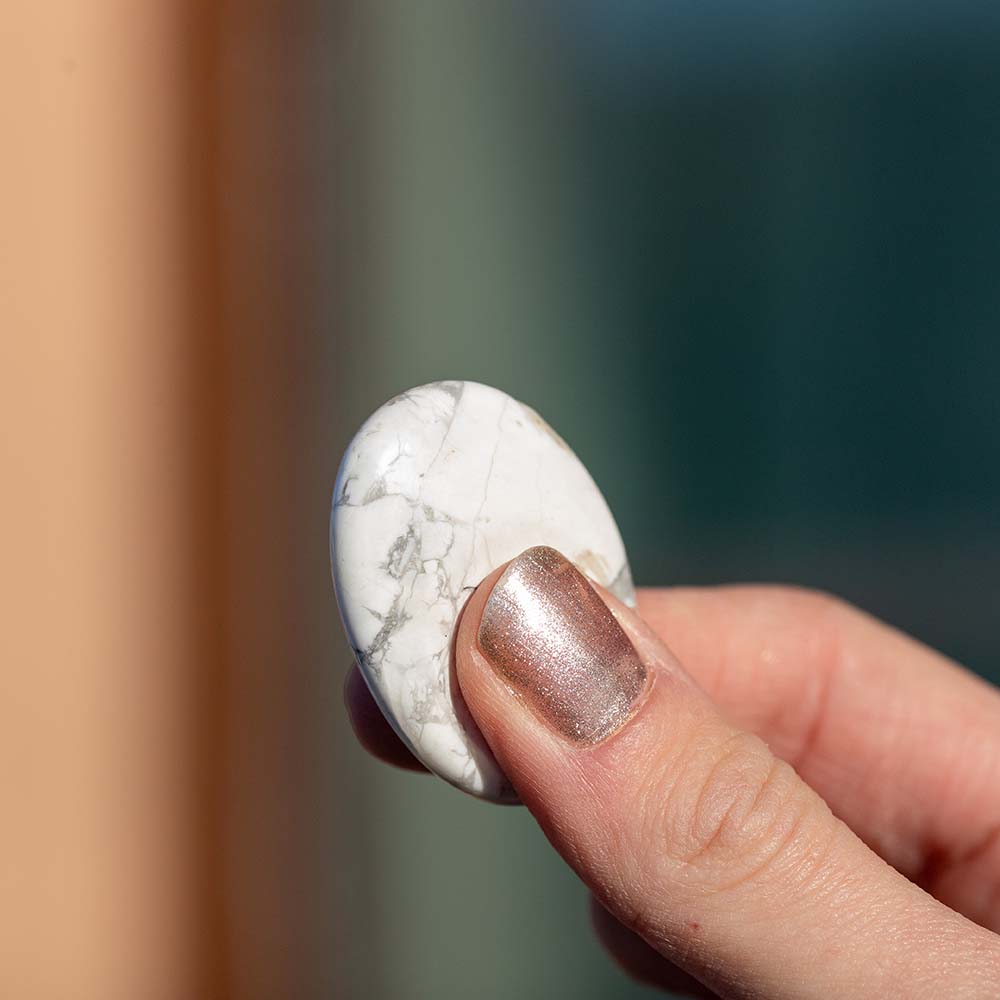 Howlite Thumb Stone - Djuna Studios