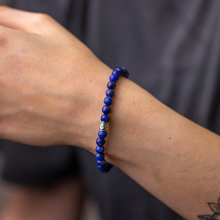 Lapis Lazuli Gemstone Bracelet 6mm - Djuna Studios