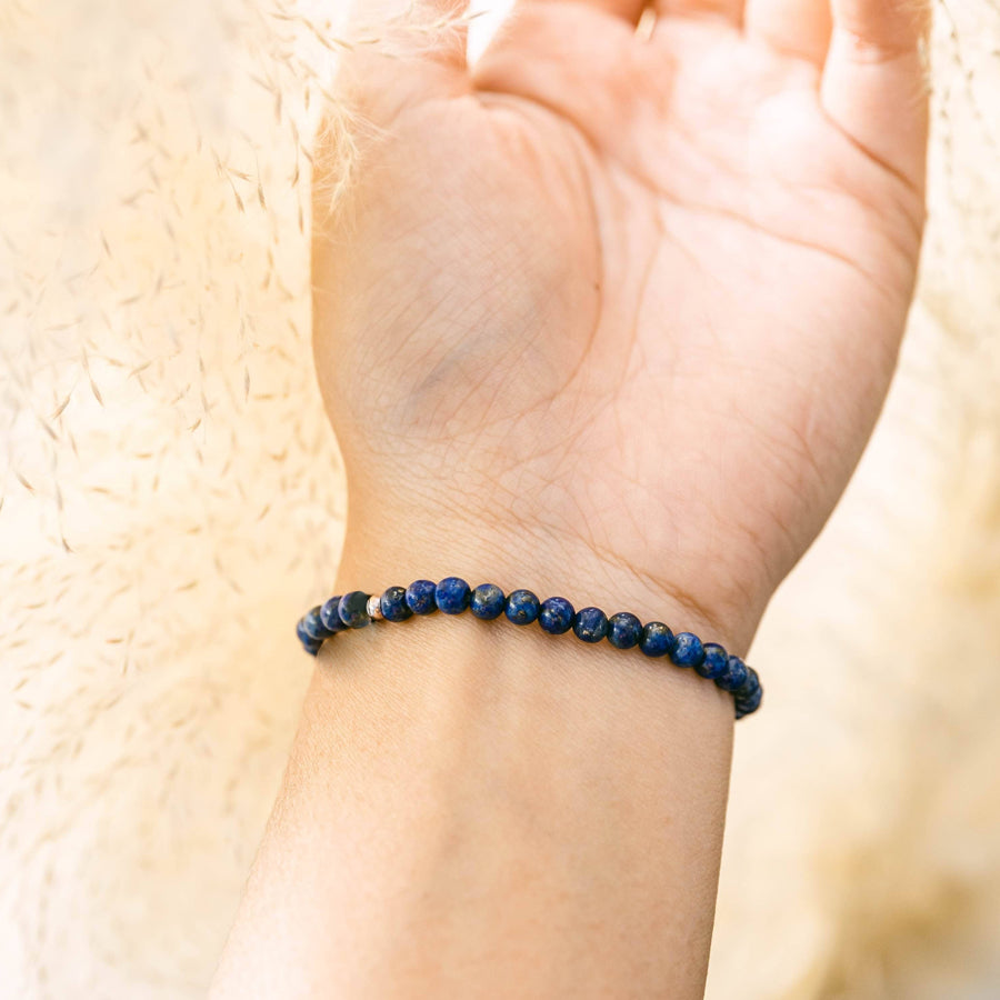 Lapis Lazuli Gemstone Bracelet 4mm - Djuna Studios