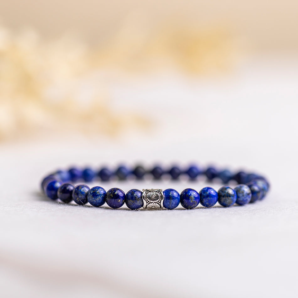 Lapis Lazuli Gemstone Bracelet 6mm - Djuna Studios