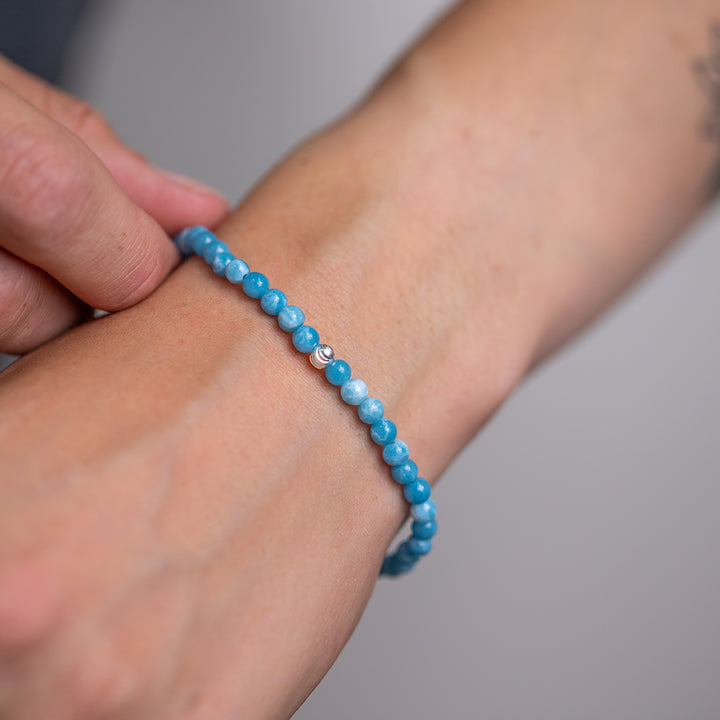Larimar Gemstone Bracelet 4mm - Djuna Studios
