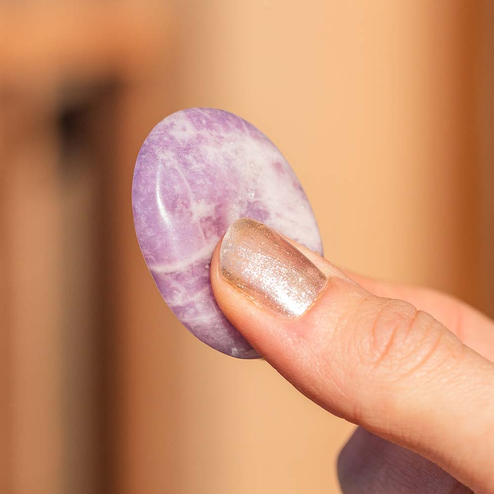 Lepidolite Thumb Stone - Djuna Studios