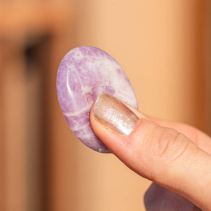 Lepidolite Thumb Stone - Djuna Studios